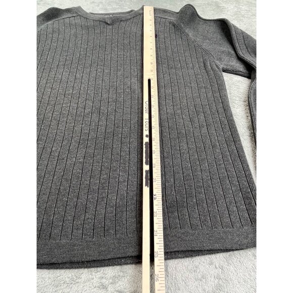 Abercrombie & Fitch Mens Large Grey Ribbed Knit Sweater Y2K RN 54867 Ribbed - Picture 5 of 9